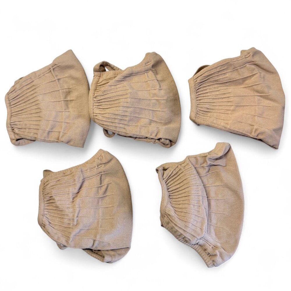 5 Pack SKIMS Seamless Face Mask Reusable Neutral Minimalist One Size - CLAY NWOT - Picture 4 of 6